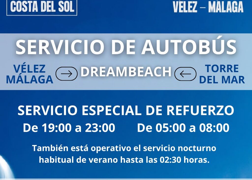 Vélez-Málaga habilita un servicio especial de autobuses para Dreambeach – Andalucía Información