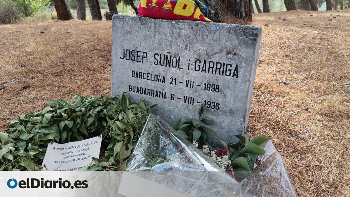 El presidente del Barcelona que fue asesinado en un pueblo de Madrid por los franquistas y tiene una placa en un pinar – elDiario.es