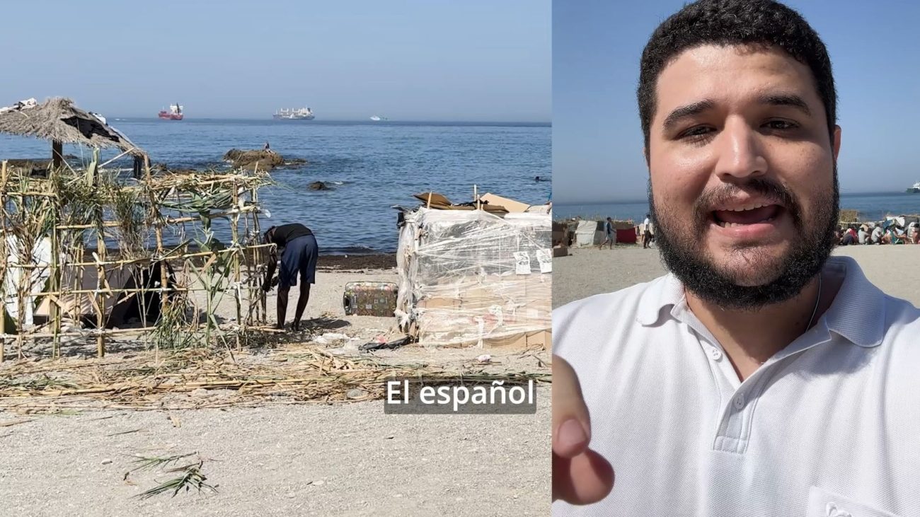 Huelga de hambre entre los invasores en una mezquita hecha con bricks en la playa de Ceuta: «Iremos a la Península»