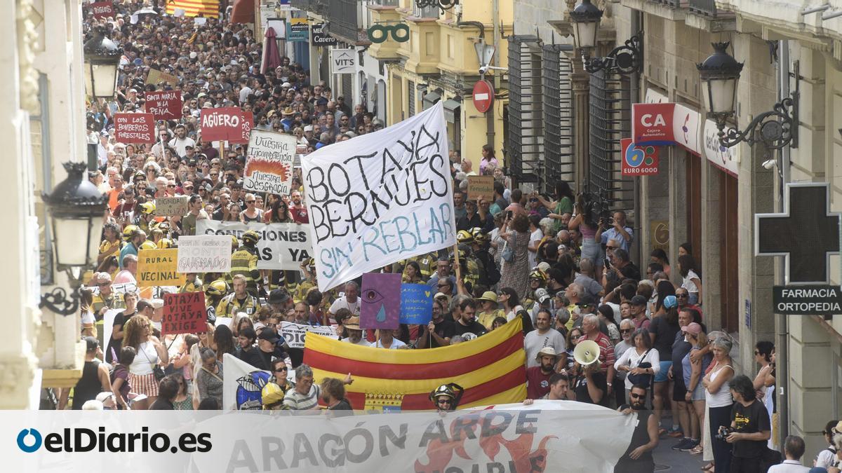 Miles de personas cargan contra el Gobierno de Aragón por la gestión de los incendios: «Eran prevenibles y previsibles” – elDiario.es