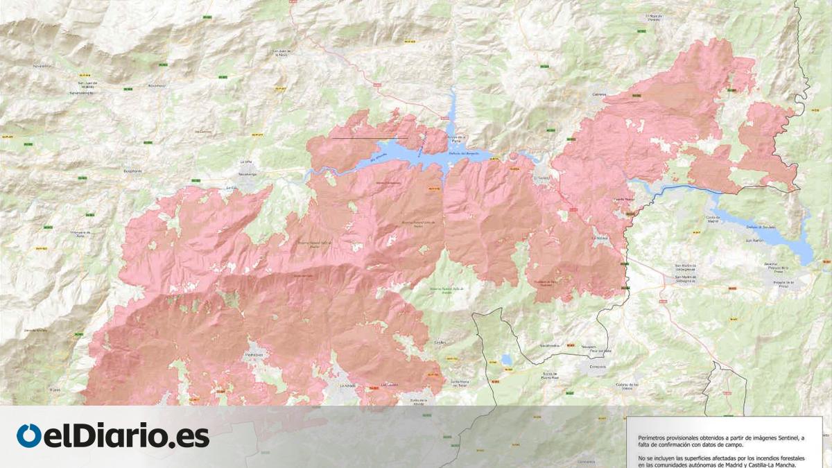 La Junta de Castilla y León rebaja a 37.800 hectáreas la superficie afectada por el incendio de Ávila – elDiario.es