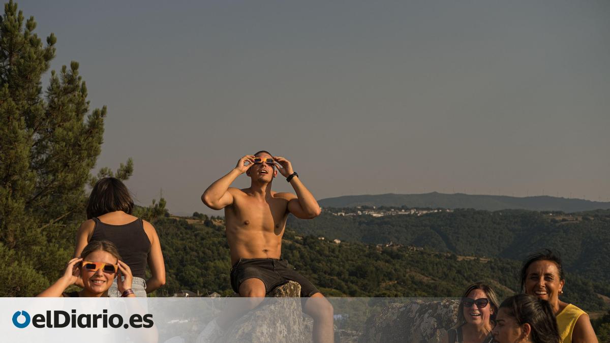 Eclipse de nube sobre el cañón del Sil en Galicia: «Era la única que había, un troleo total»