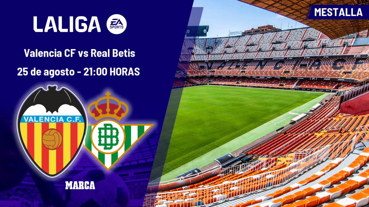 Valencia – Betis: horario y dónde ver hoy en TV y online el partido de LaLiga EA Sports – MARCA