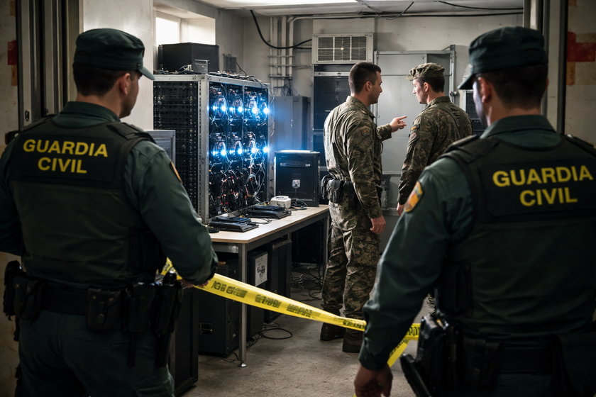 Sancionado un capitán del Ejército que permitió instalar un ordenador en una base militar de Zaragoza para minar criptomonedas