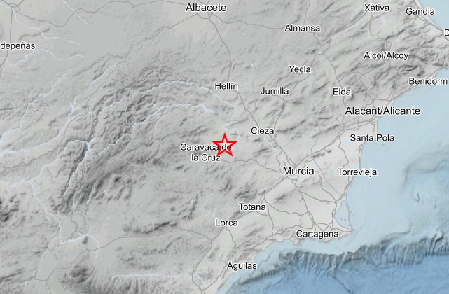Un terremoto de madrugada en Cehegín se siente en una decena de poblaciones de la Región – Murcia Plaza