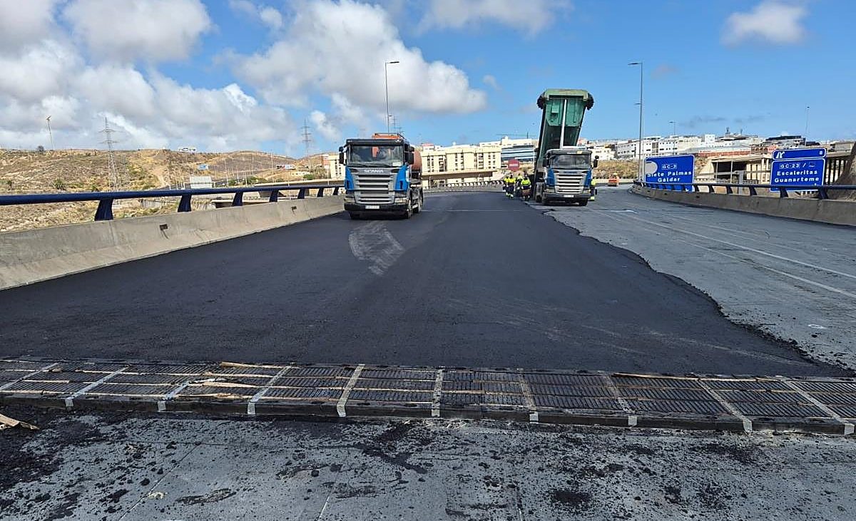 El viaducto del Guiniguada en sentido sur reabre al tráfico este lunes por la tarde – Canarias7