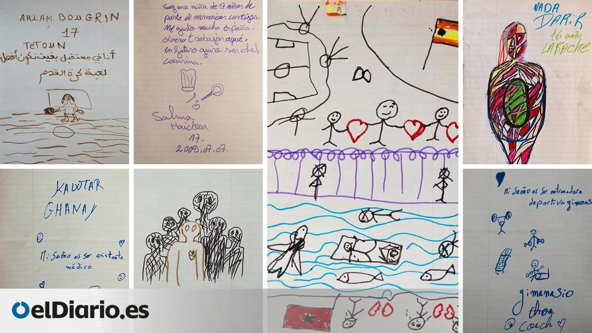 Un folio para contar el miedo y dibujar el futuro de las niñas marroquíes que llegaron a Ceuta
