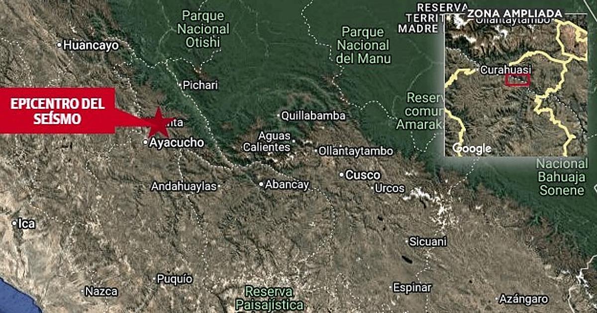 Un terremoto de magnitud 7,2 sacude Ayacucho, en el sur de Perú